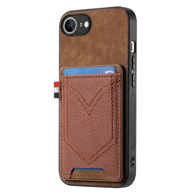 For iPhone 17e / 16e Denim Texture Leather Skin Phone Case with Card Slot