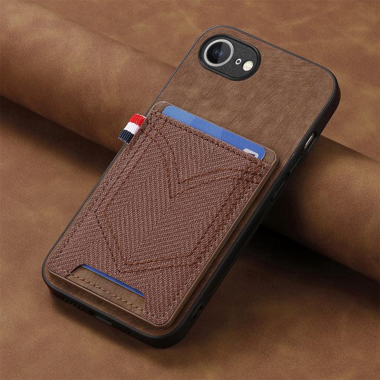 For iPhone 17e / 16e Denim Texture Leather Skin Phone Case with Card Slot