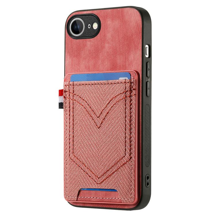 For iPhone 17e / 16e Denim Texture Leather Skin Phone Case with Card Slot