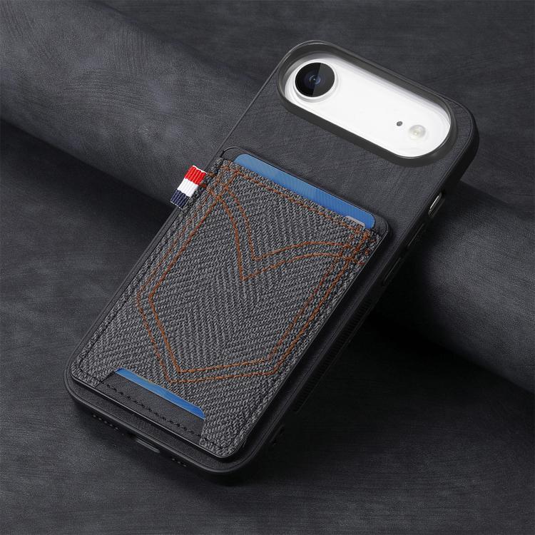 For iPhone Air Denim Texture Leather Skin Phone Case with Card Slot
