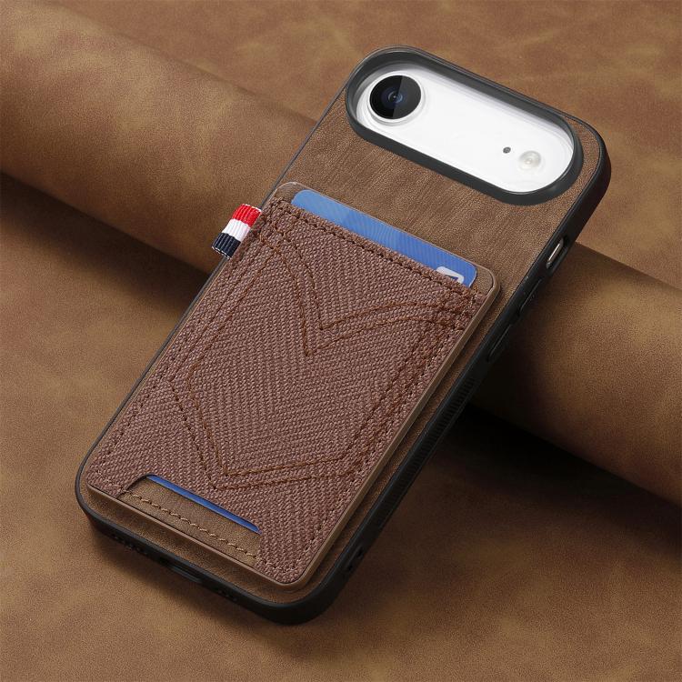 For iPhone Air Denim Texture Leather Skin Phone Case with Card Slot