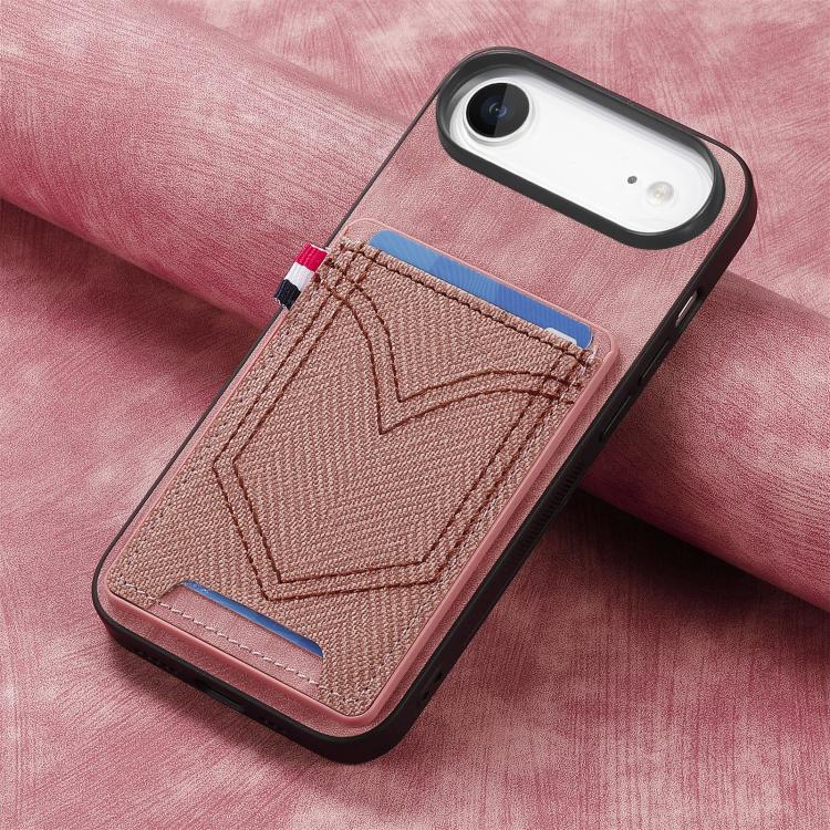 For iPhone Air Denim Texture Leather Skin Phone Case with Card Slot