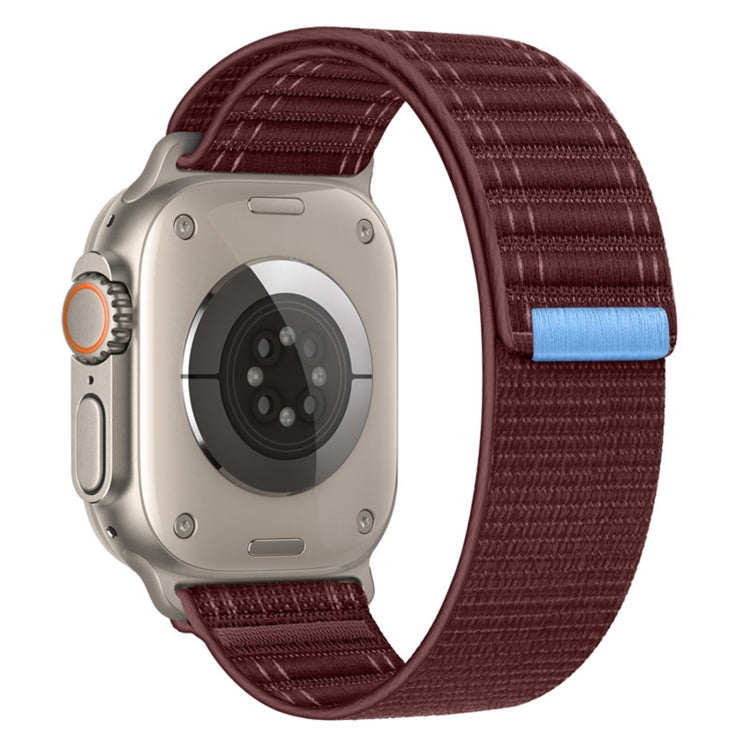For Apple Watch Series 9 45mm Sea Wave Nylon Hook and Loop Fastener Watch Band