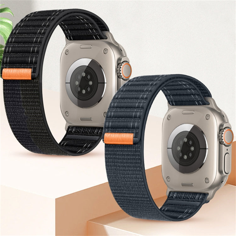 For Apple Watch Series 7 45mm Sea Wave Nylon Hook and Loop Fastener Watch Band