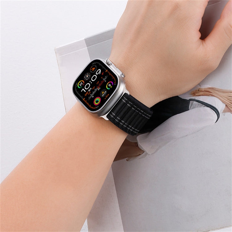 For Apple Watch Ultra 2 49mm Sea Wave Nylon Hook and Loop Fastener Watch Band