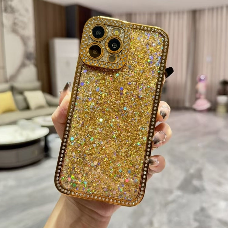 For iPhone 14 Pro Diamond Glitter Sequins TPU Phone Case