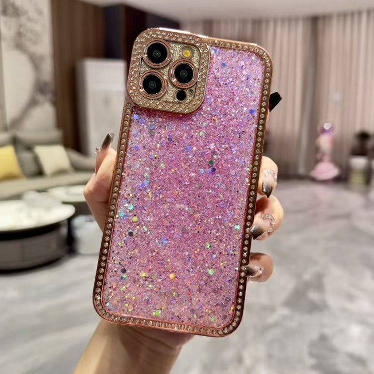 For iPhone 14 Pro Max Diamond Glitter Sequins TPU Phone Case