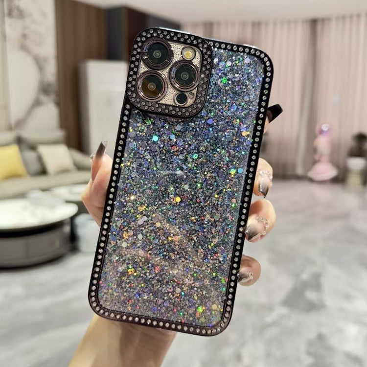 For iPhone 13 Pro Diamond Glitter Sequins TPU Phone Case