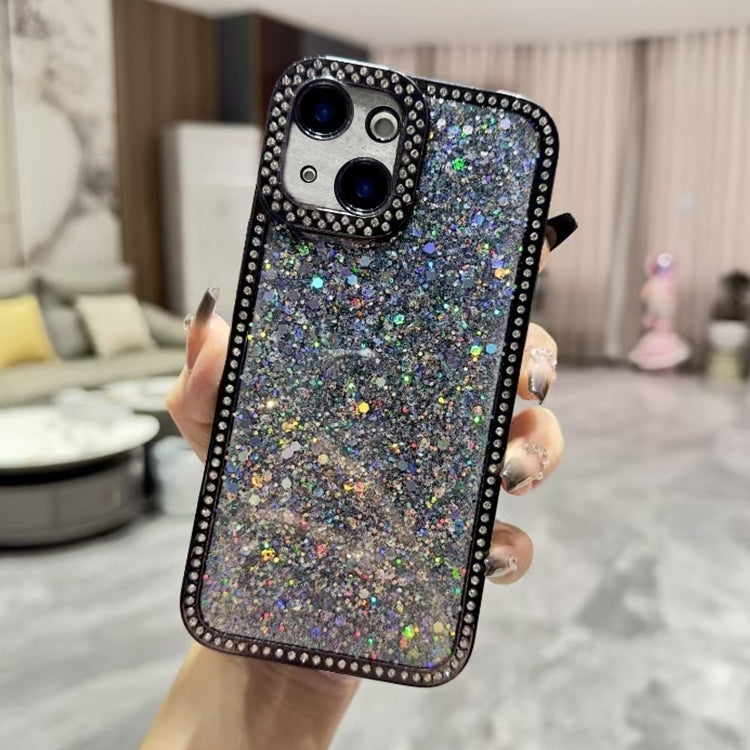 For iPhone 13 Diamond Glitter Sequins TPU Phone Case