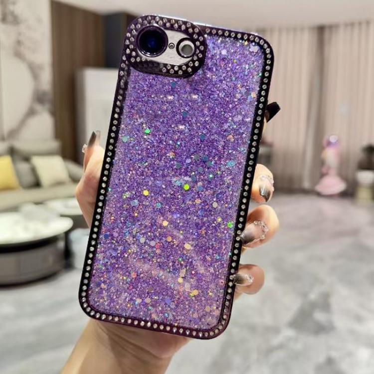 For iPhone 17e / 16e Diamond Glitter Sequins TPU Phone Case
