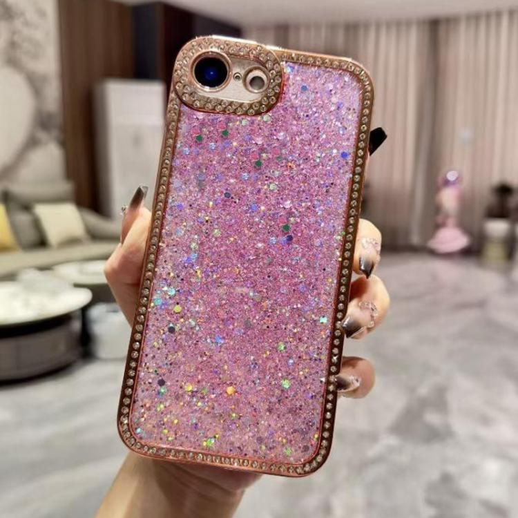 For iPhone 17e / 16e Diamond Glitter Sequins TPU Phone Case