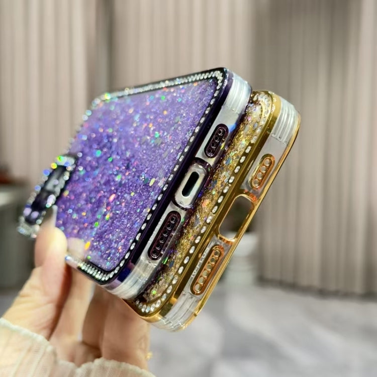 For iPhone 14 Plus Diamond Glitter Sequins TPU Phone Case