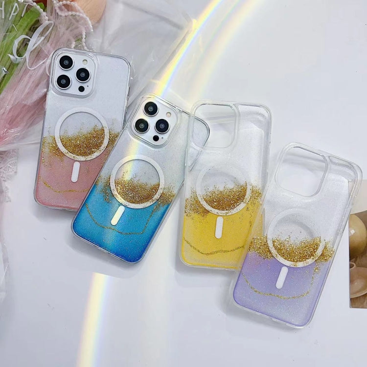 For iPhone 12 Diamond Water Ripple Gradient Glitter TPU Phone Case