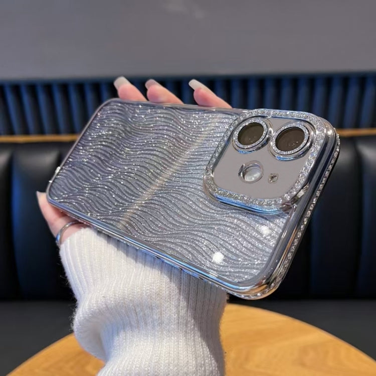 For iPhone 11 Diamond Water Ripple Gradient Glitter TPU Phone Case