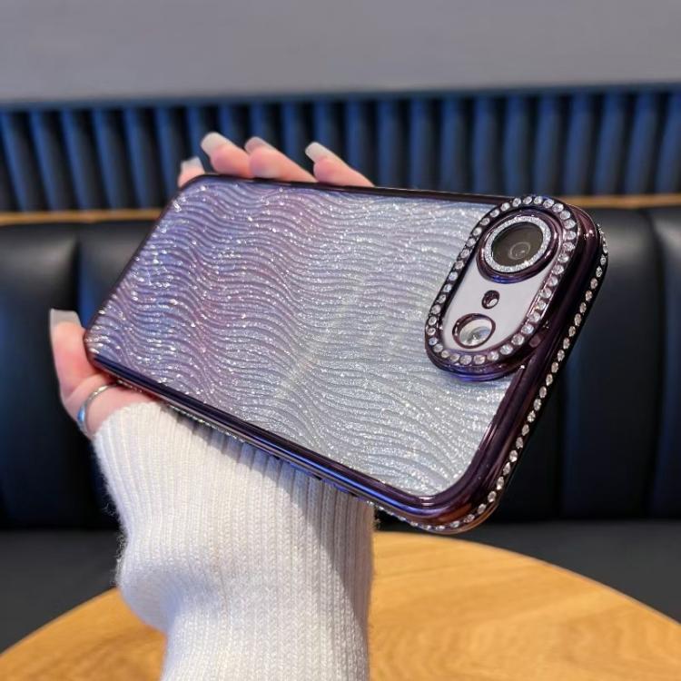 For iPhone 17e / 16e Diamond Water Ripple Gradient Glitter TPU Phone Case