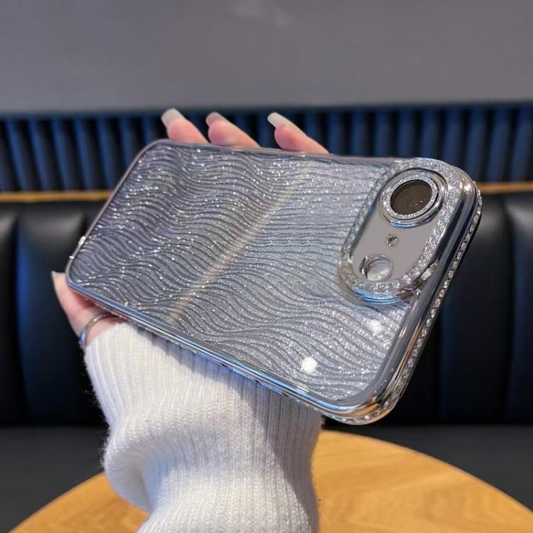 For iPhone 17e / 16e Diamond Water Ripple Gradient Glitter TPU Phone Case