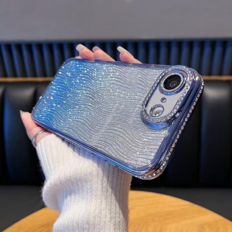 For iPhone 17e / 16e Diamond Water Ripple Gradient Glitter TPU Phone Case