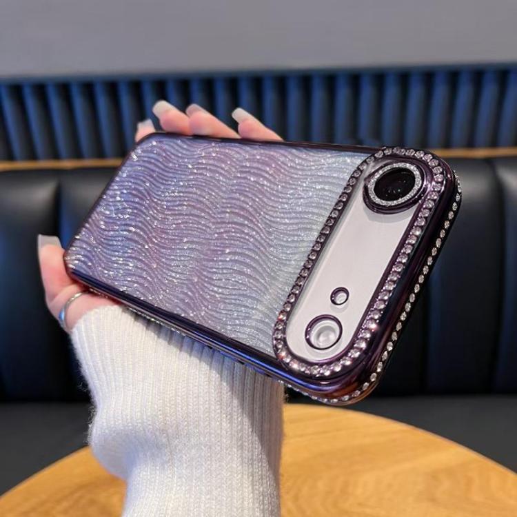 For iPhone Air Diamond Water Ripple Gradient Glitter TPU Phone Case
