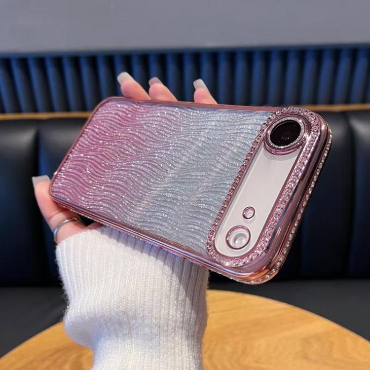 For iPhone Air Diamond Water Ripple Gradient Glitter TPU Phone Case