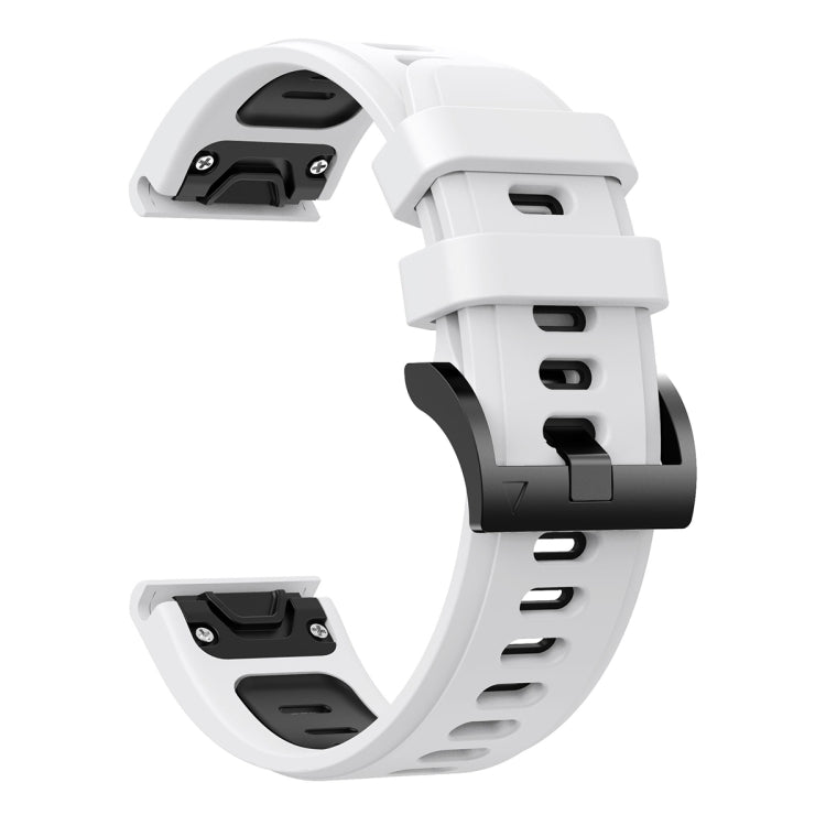 For Garmin Quatix 7 Pro Sports Two Color 22mm Silicone Watch Band