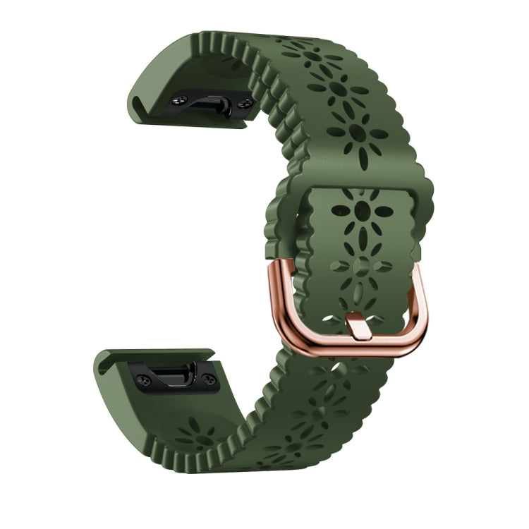 For Garmin Fenix 8 AMOLED 43mm Lace Breathable 20mm Silicone Watch Band