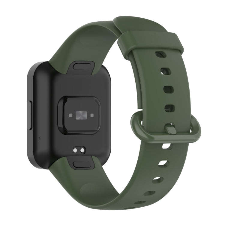 For Xiaomi Mi Watch Lite 2 Solid Color Black Steel Buckle Silicone Watch Band