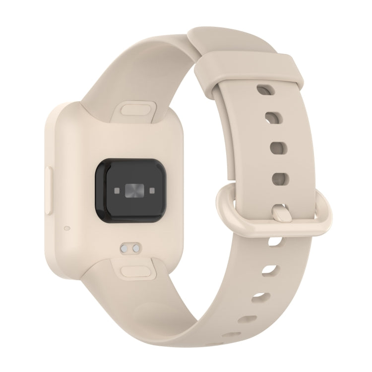 For Xiaomi Mi Watch Lite 2 Solid Color Black Steel Buckle Silicone Watch Band