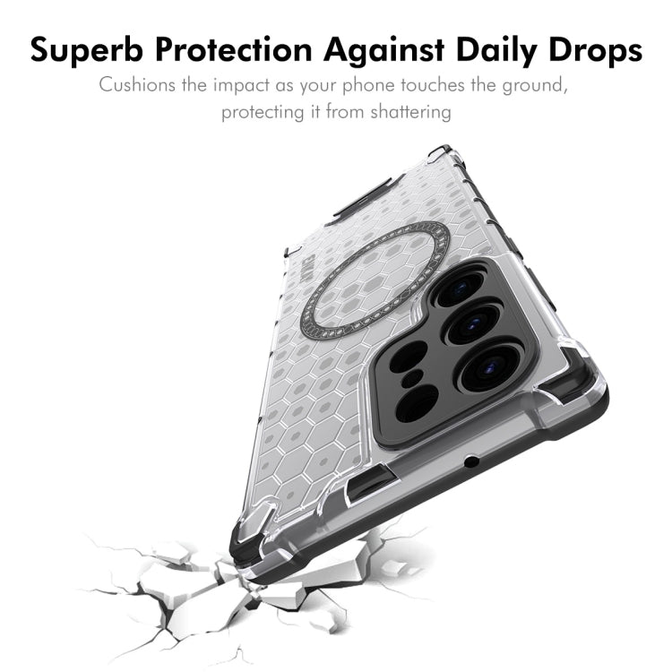 For Samsung Galaxy S24 Ultra 5G ENKAY Hat-Prince Honeycomb MagSafe Shockproof Phone Case with 0.18mm Film