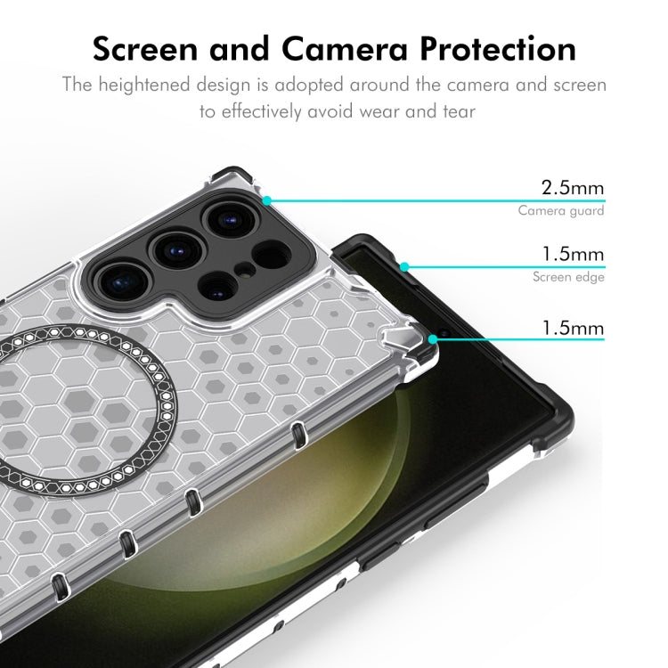For Samsung Galaxy S24 Ultra 5G ENKAY Hat-Prince Honeycomb MagSafe Shockproof Phone Case with 0.18mm Film