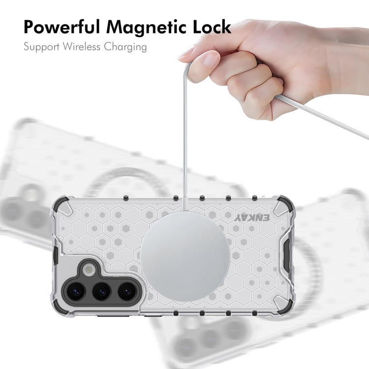 For Samsung Galaxy S24+ 5G ENKAY Hat-Prince Honeycomb MagSafe Shockproof Phone Case with 0.18mm Film