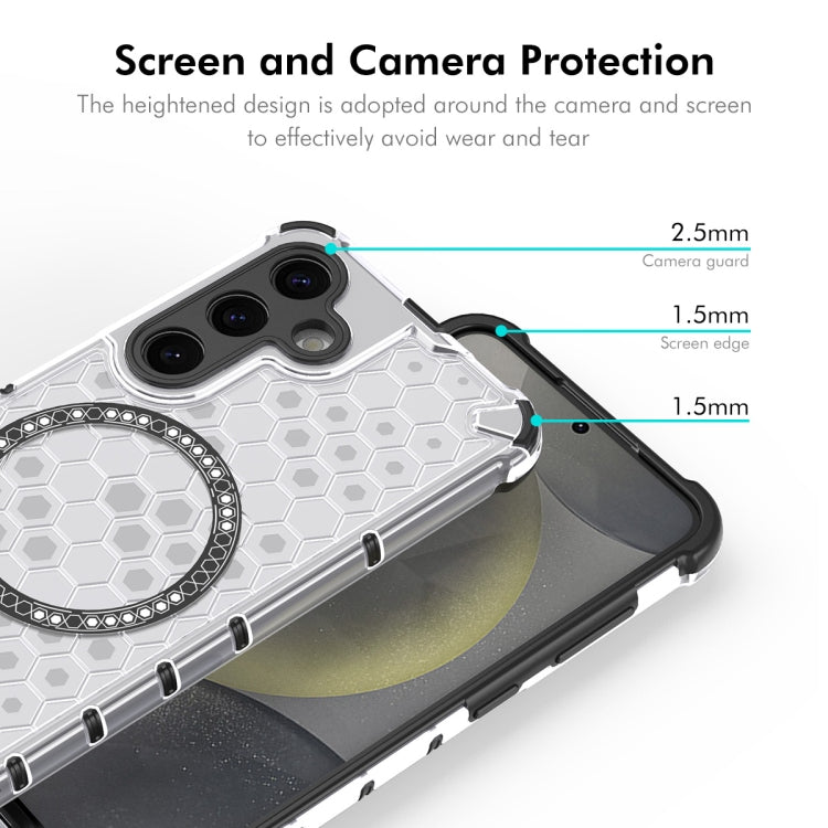 For Samsung Galaxy S24 5G ENKAY Hat-Prince Honeycomb MagSafe Shockproof Phone Case with 0.18mm Film