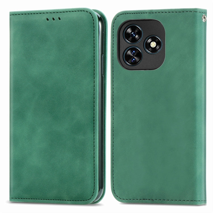 For Oukitel C51 Retro Skin Feel Magnetic Flip Leather Phone Case