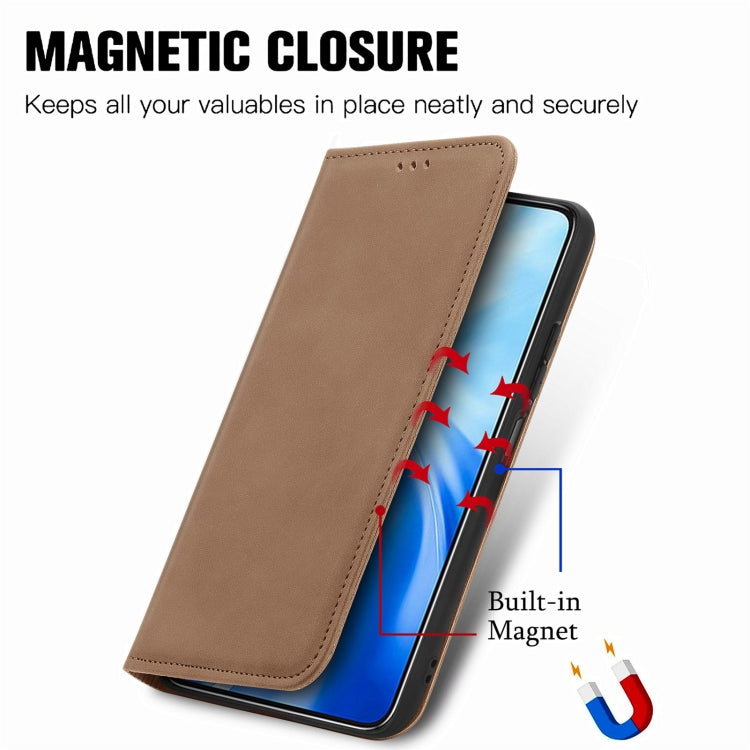 For Oukitel C51 Retro Skin Feel Magnetic Flip Leather Phone Case