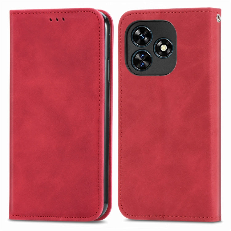 For Oukitel C51 Retro Skin Feel Magnetic Flip Leather Phone Case