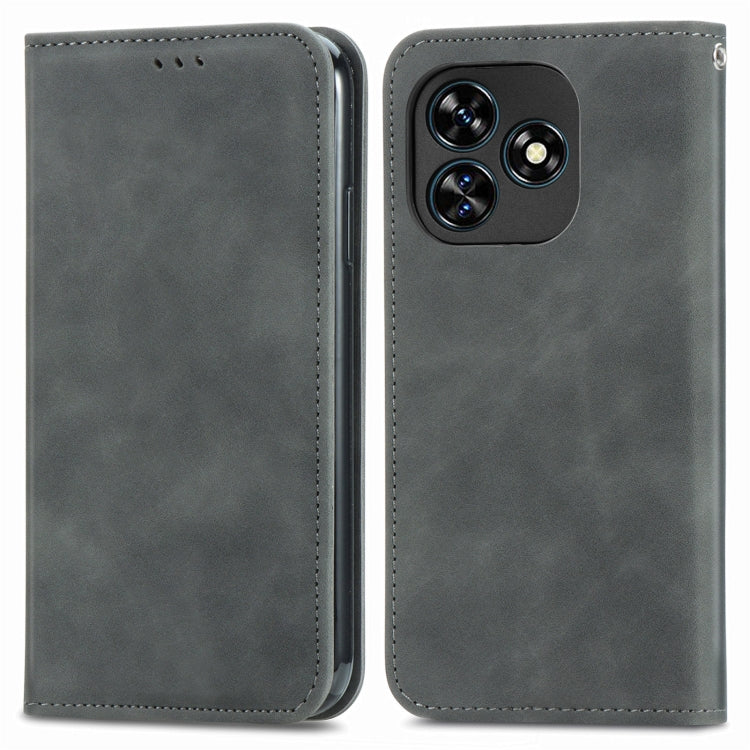 For Oukitel C51 Retro Skin Feel Magnetic Flip Leather Phone Case