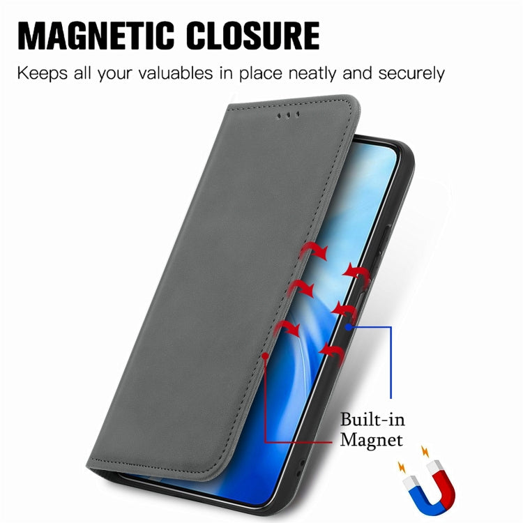 For Oukitel C51 Retro Skin Feel Magnetic Flip Leather Phone Case
