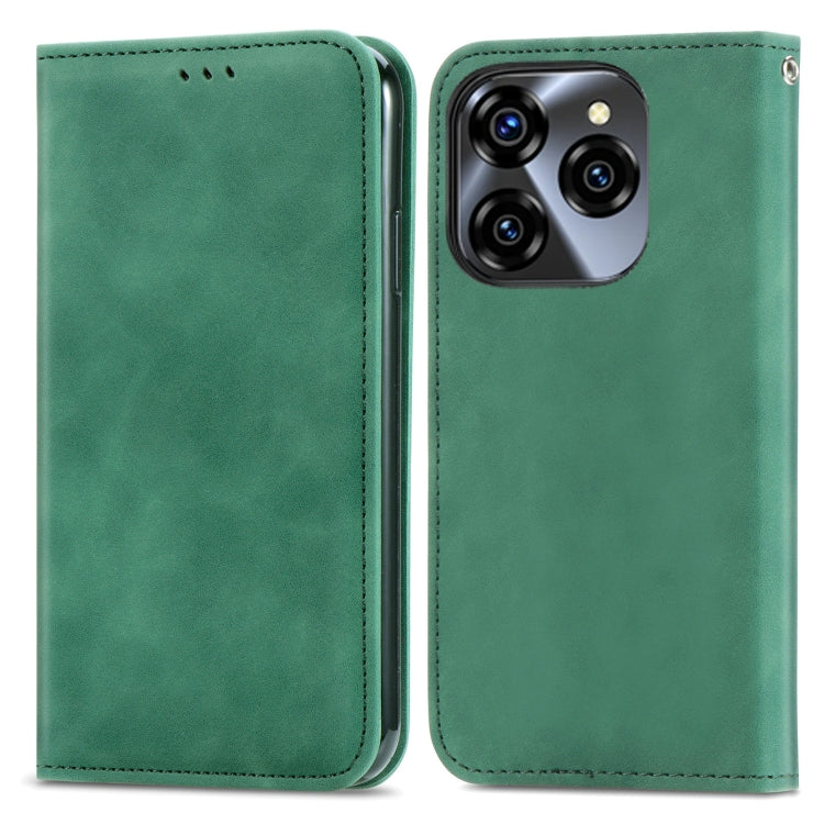 For Oukitel C50 Retro Skin Feel Magnetic Flip Leather Phone Case