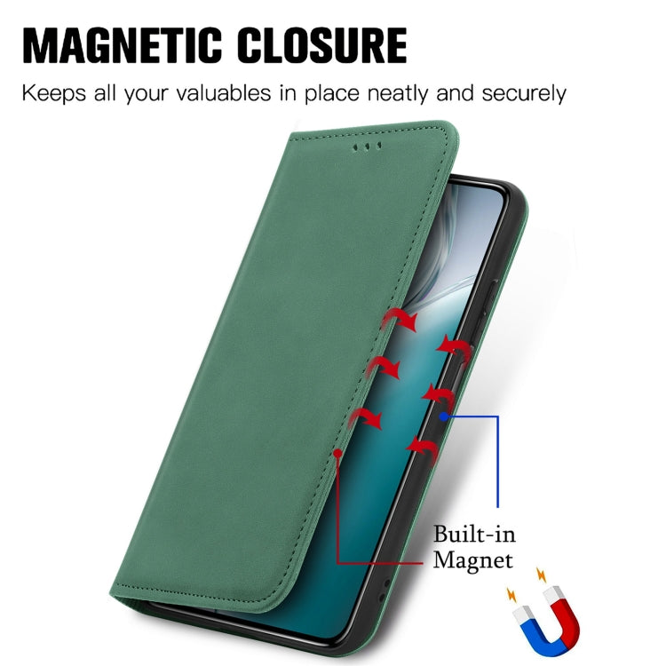 For Oukitel C50 Retro Skin Feel Magnetic Flip Leather Phone Case