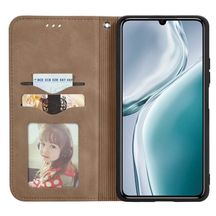 For Oukitel C50 Retro Skin Feel Magnetic Flip Leather Phone Case