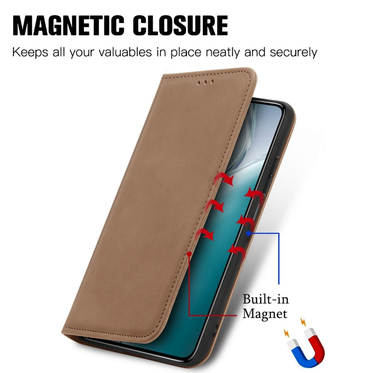For Oukitel C50 Retro Skin Feel Magnetic Flip Leather Phone Case
