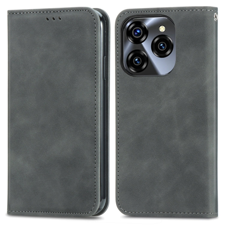 For Oukitel C50 Retro Skin Feel Magnetic Flip Leather Phone Case