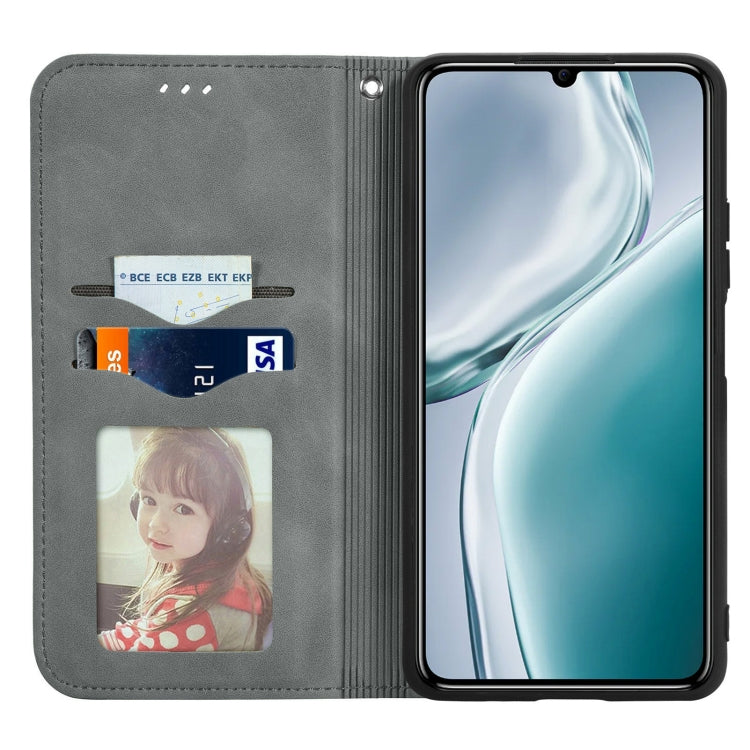 For Oukitel C50 Retro Skin Feel Magnetic Flip Leather Phone Case