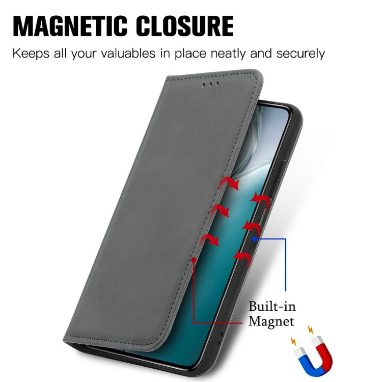For Oukitel C50 Retro Skin Feel Magnetic Flip Leather Phone Case