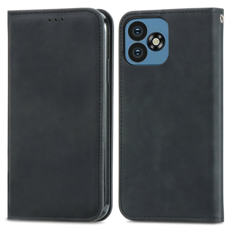 For Oukitel C53 Retro Skin Feel Magnetic Flip Leather Phone Case