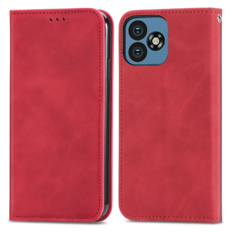 For Oukitel C53 Retro Skin Feel Magnetic Flip Leather Phone Case