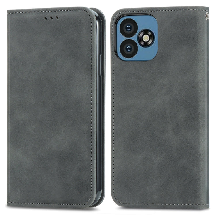 For Oukitel C53 Retro Skin Feel Magnetic Flip Leather Phone Case