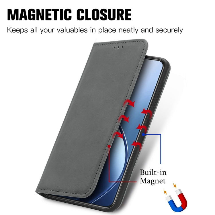 For Oukitel C53 Retro Skin Feel Magnetic Flip Leather Phone Case