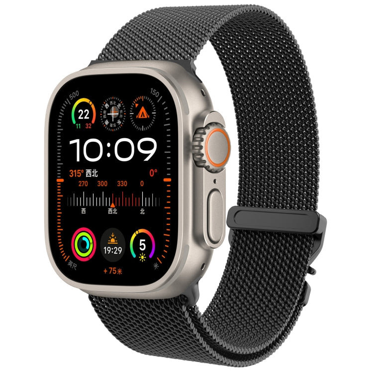 For Apple Watch 10 46mm Mech Milan Metal Mesh Watch Band
