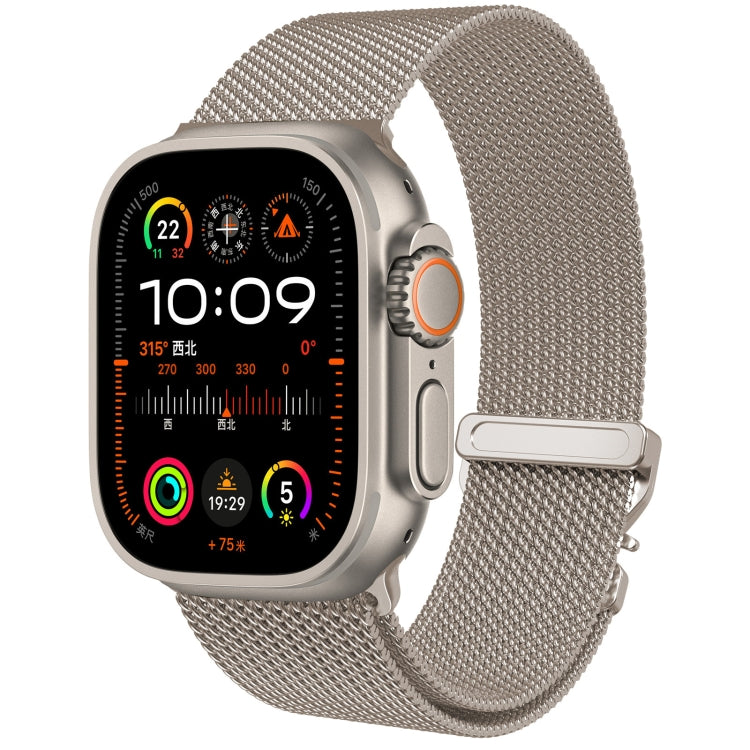 For Apple Watch 10 46mm Mech Milan Metal Mesh Watch Band