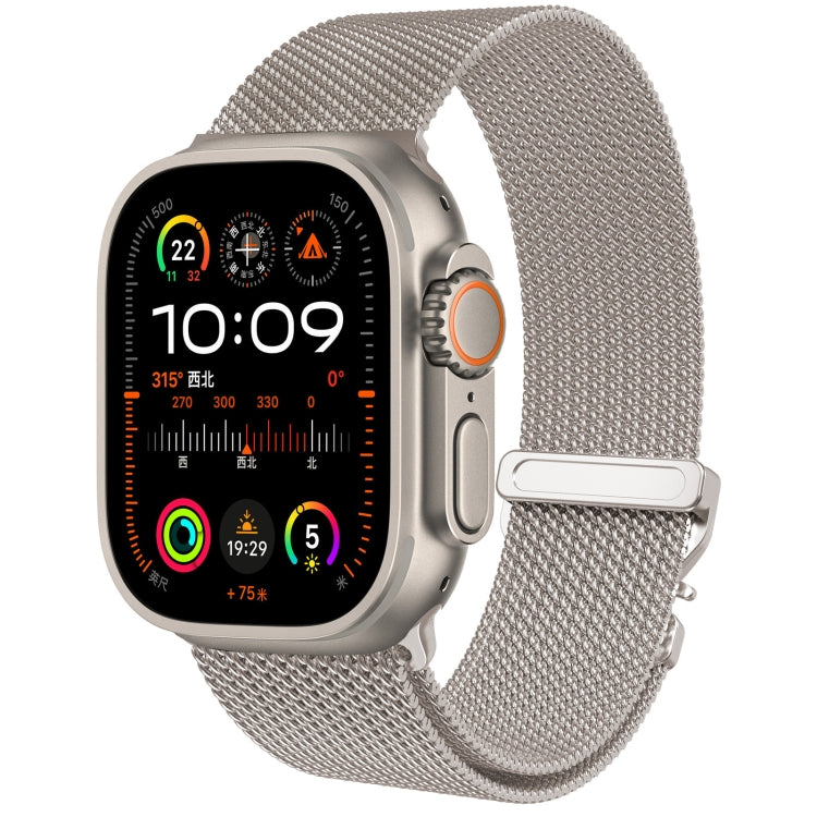 For Apple Watch 10 46mm Mech Milan Metal Mesh Watch Band